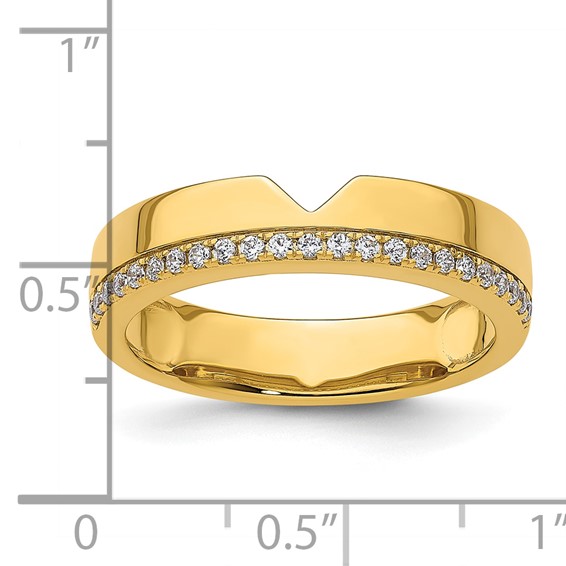 14k Diamond Mens Complete Wedding Band