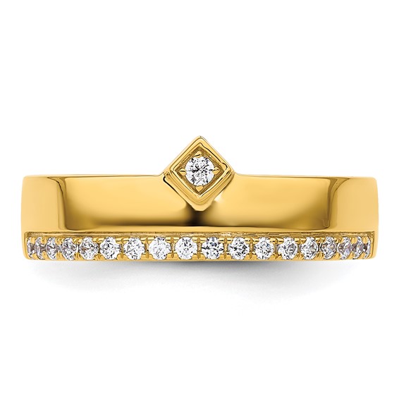 14k Diamond Womens Complete Wedding Band