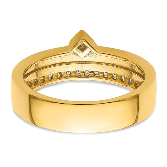 14k Diamond Womens Complete Wedding Band