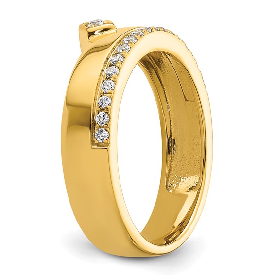 14k Diamond Womens Complete Wedding Band