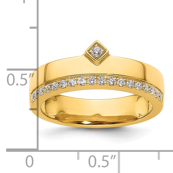 14k Diamond Womens Complete Wedding Band