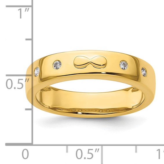 14k Infinity Diamond Mens Complete Wedding Band