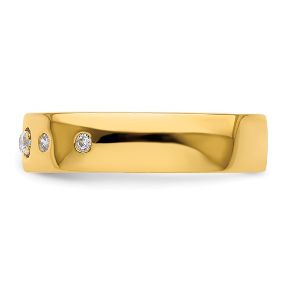 14k Infinity Diamond Womens Complete Wedding Band