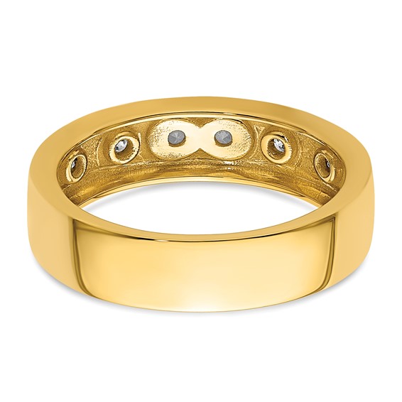 14k Infinity Diamond Womens Complete Wedding Band