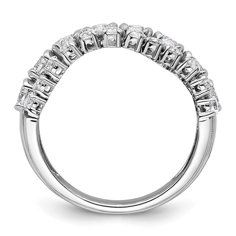 14K White Gold Lab Grown Diamond VS/SI+ G+ Moveable Triple Band