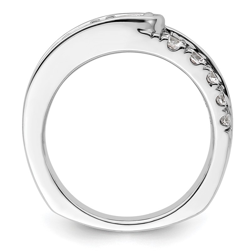 14K White Gold Lab Grown Diamond VS/SI+ G+ Complete Fancy Band