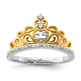 10k Yellow with Rhodium Quineanera Ring