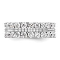 14K White Gold 1.75 Carat Lab Grown Diamond VS SI+ G+ Complete Fashion Band view 4