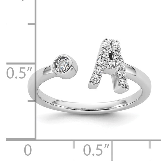 Initial Adjustable Diamond Rings