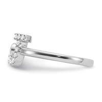 14K White Gold 0.17 Carat Lab Grown Diamond VS SI+ G+ Complete Initial J Adjustable Ring view 3