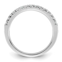 14K White Gold 0.25 Carat Lab Grown Diamond VS+ F+ Complete Fifteen Stone Band view 2