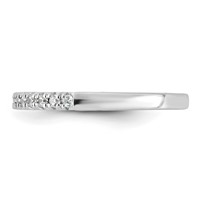 14K White Gold 0.25 Carat Lab Grown Diamond VS+ F+ Complete Fifteen Stone Band view 3