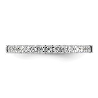 14K White Gold 0.25 Carat Lab Grown Diamond VS+ F+ Complete Fifteen Stone Band view 4