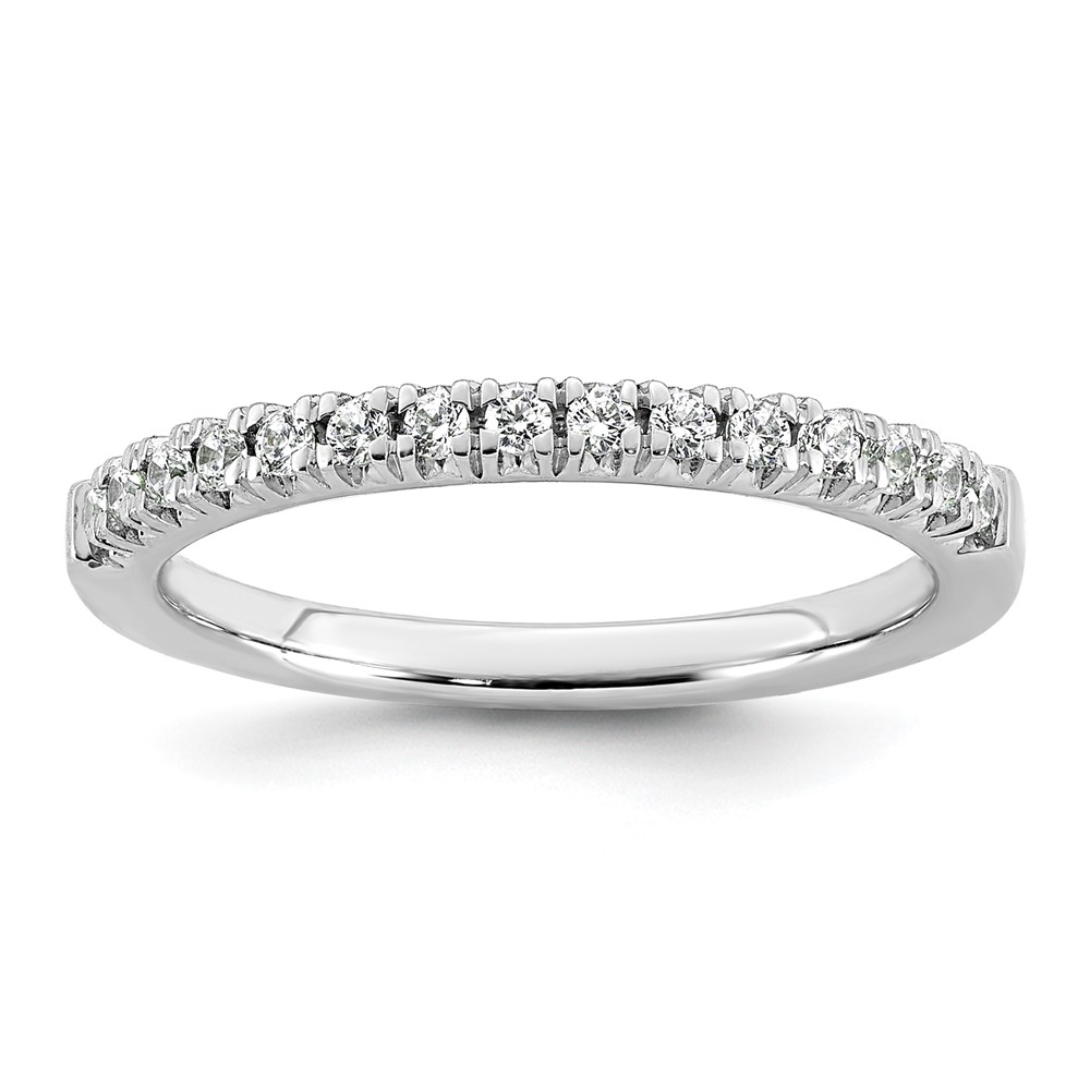 14K White Gold 0.25 Carat Lab Grown Diamond VS+ F+ Complete Fifteen Stone Band