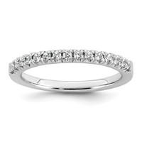 14K White Gold 0.25 Carat Lab Grown Diamond VS+ F+ Complete Fifteen Stone Band view 1