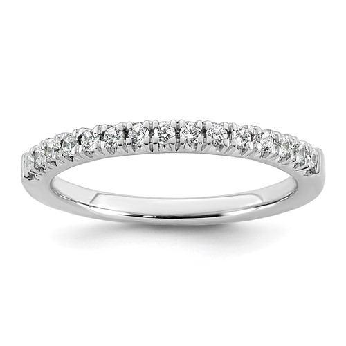 14K White Gold 0.25 Carat Lab Grown Diamond VS+ F+ Complete Fifteen Stone Band