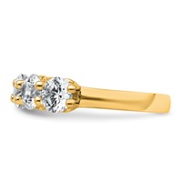 14K Yellow Gold 2 Carat Lab Grown Diamond VS+ F+ Complete Five Stone Fashion Band view 3