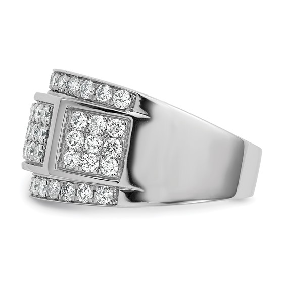 True Origin 14K White Gold 2 carat Lab Grown Diamond VS+ F+ Complete Ring