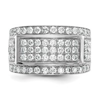 True Origin 14K White Gold 2 Carat Lab Grown Diamond VS+ F+ Complete Ring view 4