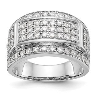 True Origin 14K White Gold 2 carat Lab Grown Diamond VS+ F+ Complete Ring