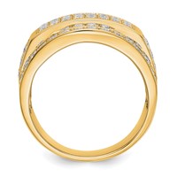 True Origin 14K Yellow Gold 2 Carat Lab Grown Diamond VS+ F+ Complete Ring view 2