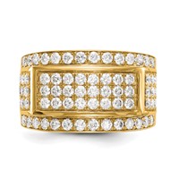 True Origin 14K Yellow Gold 2 Carat Lab Grown Diamond VS+ F+ Complete Ring view 4