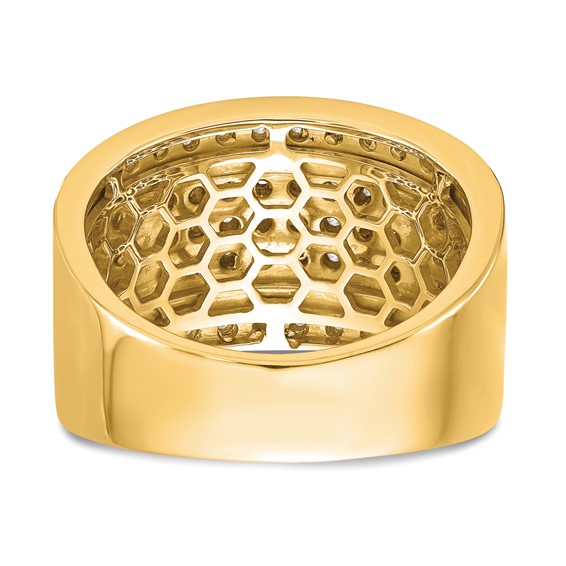 True Origin 14K Yellow Gold 2 carat Lab Grown Diamond VS+ F+ Complete Ring