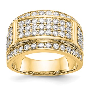 True Origin 14K Yellow Gold 2 carat Lab Grown Diamond VS+ F+ Complete Ring