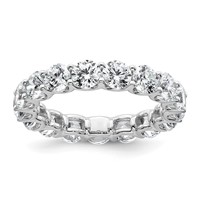 14K White Gold Round Prong Set Eternity Band Mounting view 1