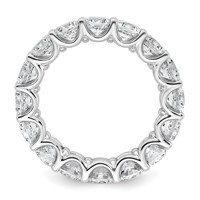 14K White Gold Round Prong Set Eternity Band Mounting - Size 8 view 2