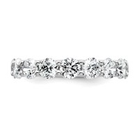 14K White Gold Round Prong Set Eternity Band Mounting - Size 8 view 3