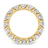 14K Yellow Gold Round Prong Set Eternity Band Mounting view 2