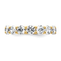 14K Yellow Gold Round Prong Set Eternity Band Mounting view 3
