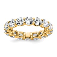 14K Yellow Gold Round Prong Set Eternity Band Mounting view 1