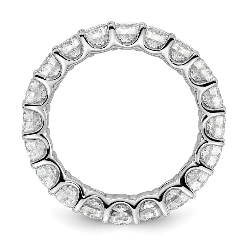 14k 4 carat Lab Grown Diamond VS/SI+ G+ Oval Complete Prong Set Size 5 Eternity Band