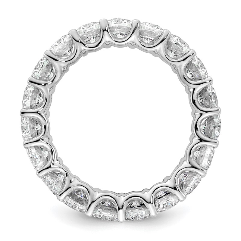 14k 5 carat Lab Grown Diamond VS/SI+ G+ Oval Complete Prong Set Size 7.5 Eternity Band