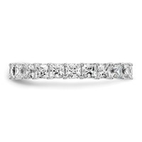 14K White Gold 3 Carat Lab Grown Diamond VS SI+ G+ Princess Complete Prong Set Eternity Band view 3