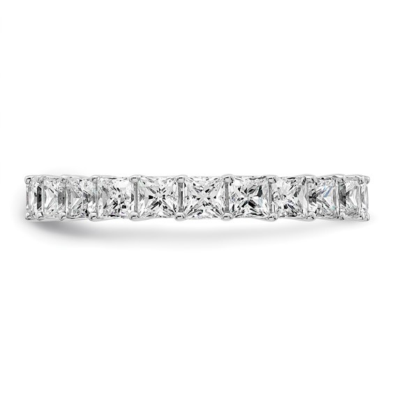14k 3 carat Lab Grown Diamond VS/SI+ G+ Princess Complete Prong Set Size 4.5 Eternity Band