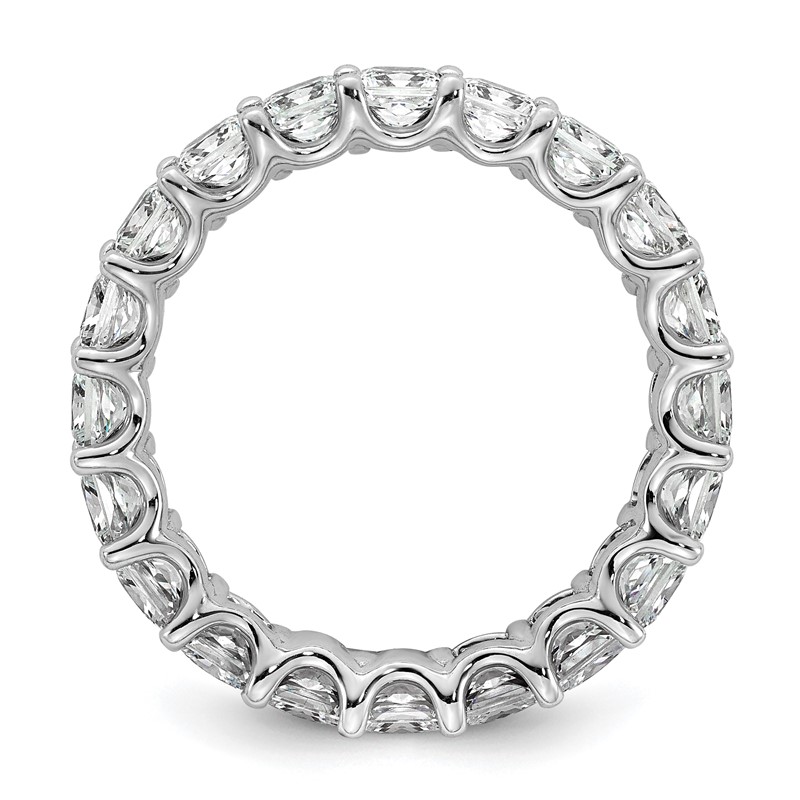 14k 4 carat Lab Grown Diamond VS/SI+ G+ Princess Complete Prong Set Size 4 Eternity Band