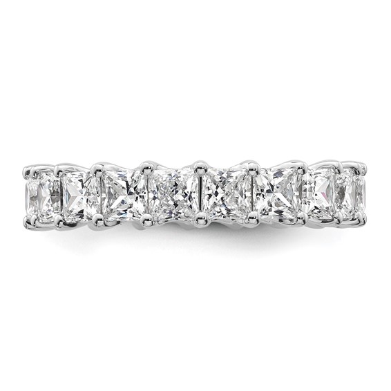 14k 4 carat Lab Grown Diamond VS/SI+ G+ Princess Complete Prong Set Size 5.5 Eternity Band