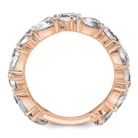14K Rose Gold 3 Carat Lab Grown Diamond VS+ F+ Complete Fashion Ring view 2