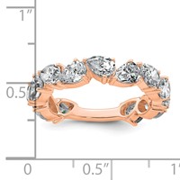 14K Rose Gold 3 Carat Lab Grown Diamond VS+ F+ Complete Fashion Ring view 3