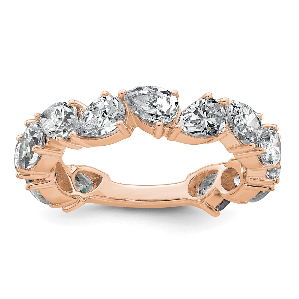 14K Rose Gold 3 Carat Lab Grown Diamond VS+ F+ Complete Fashion Ring