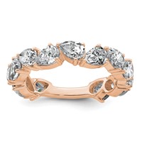 14K Rose Gold 3 Carat Lab Grown Diamond VS+ F+ Complete Fashion Ring view 1
