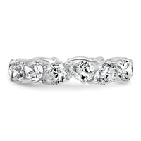14K White Gold 3 Carat Lab Grown Diamond VS+ F+ Complete Fashion Ring view 3