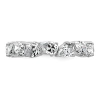 14K White Gold 3 Carat Lab Grown Diamond VS+ F+ Complete Fashion Ring view 4