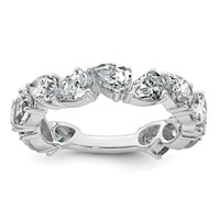 14K White Gold 3 Carat Lab Grown Diamond VS+ F+ Complete Fashion Ring view 1