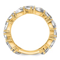 14K Yellow Gold 3 Carat Lab Grown Diamond VS+ F+ Complete Fashion Ring view 2