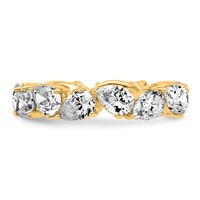 14K Yellow Gold 3 Carat Lab Grown Diamond VS+ F+ Complete Fashion Ring view 3