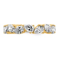 14K Yellow Gold 3 Carat Lab Grown Diamond VS+ F+ Complete Fashion Ring view 4